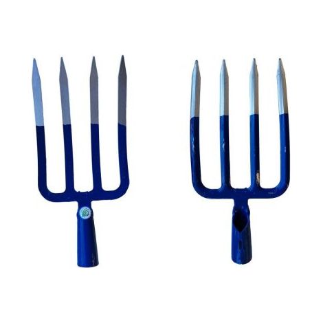 FORCA 4 DENTI PER VANGARE SENZA MANICO VERNICIATA BLU (39977)