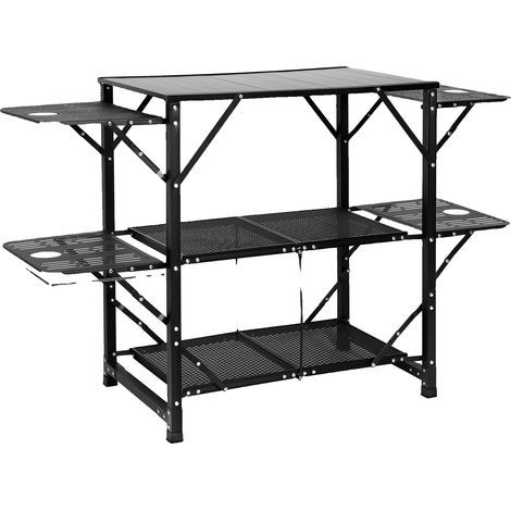 Table de cuisine de camping, portable, avec évier intégré, 21.4 lbs (1/2)
