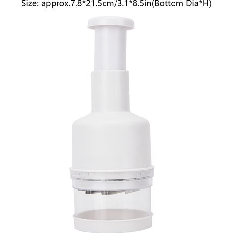 Presse-ail de cuisine, hacheur manuel pour légumes, coupe-oignons et éplucheur (Blanc) (1/5)
