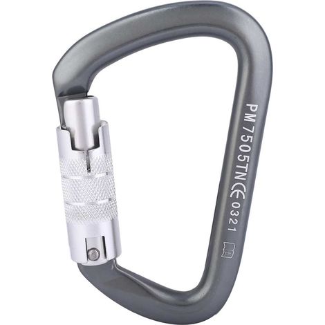 Mousqueton D Aviation Aluminium Résistant pour Escalade et Randonnée (Noir) (1/5)