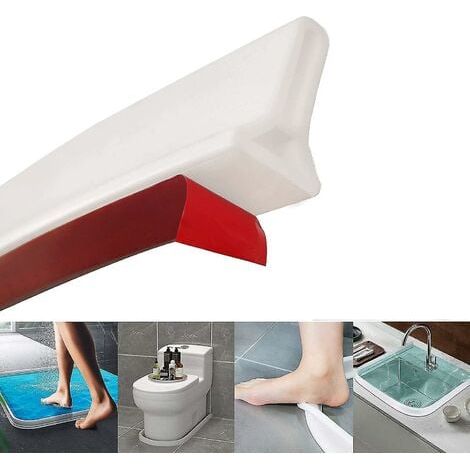 Piao Foldable Shower Water Retention Strip, Self-Adhesive Silicone Shower Threshold Water Barrier, Easy to Install, Separation Seal Between Dry and Wet Areas (1/3)