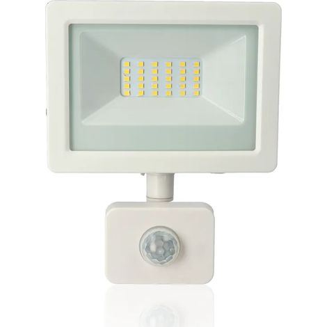 Proiettore LED con rilevatore di presenza, 20W, 220Vac, Luce Naturale, Bianco (1/2)