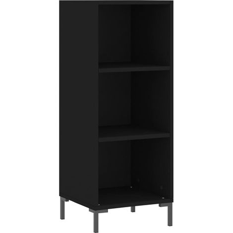 Credenza buffet cassettiera mobile contenitore organizer cucina soggiorno soggiorno 34,5 x 32,5 x 90 cm multistrato nero 020035873