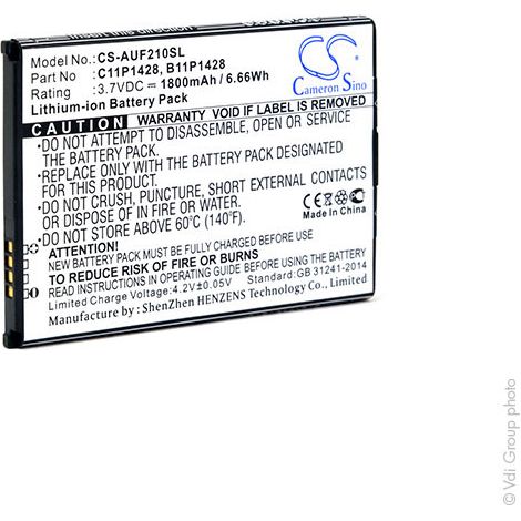 NX - Batterie téléphone, smartphone, GSM pour Asus 3.7V 1800mAh - C11P1428 (1CP5/51/71) (1/4)