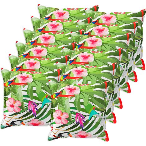 Kissenbezug 12 stk. HOUTEN Schwarz 45 x 45 cm Polyester vidaXL