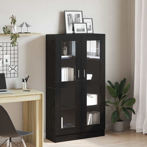 Bibliothèque Chêne noir 82,5 x 30,5 x 150 cm Bois d'ingénierie (1/5)