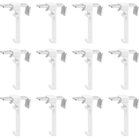 Pièces Supports de Serrage, Supports de Store Sans Perçage, Kit de Fixation de Rideau pour Volets Roulants Occultants, Store Enrouleur avec Support de Serrage Sans Perçage pour PVC, Fenêtre en Bois (1/5)