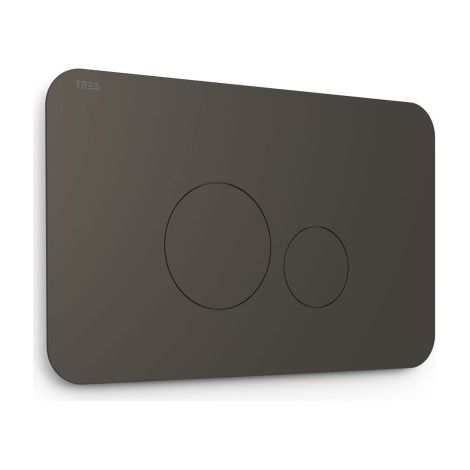 Bouton de chasse double pour WC Noir Métallisé - TRES 25429802KM