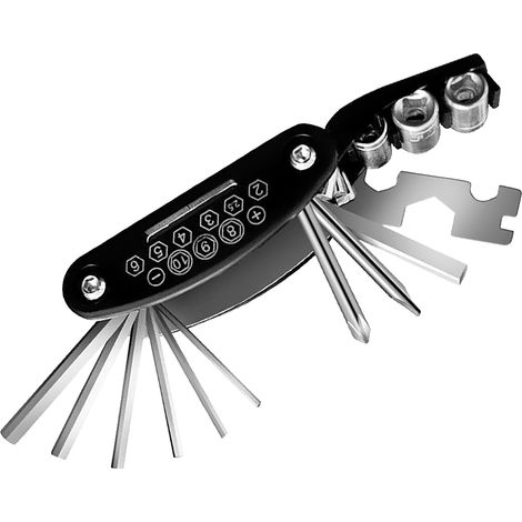 Kit de clés pliantes 16 en 1, multifonctionnelles, en acier au carbone haute résistance, portables pour la maison (1/5)