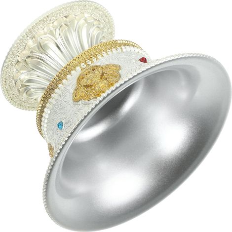 Buddhist Offering Bowl in Silver Alloy, Smooth Finely Polished Edges, Vintage Round Shape, for Sacred Rituals and Decorations (1/5)