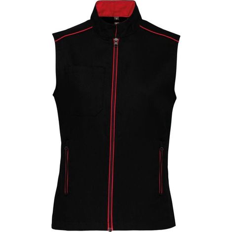 Gilet DayToDay da donna WK. Progettato per funzionare Nero / Rosso L