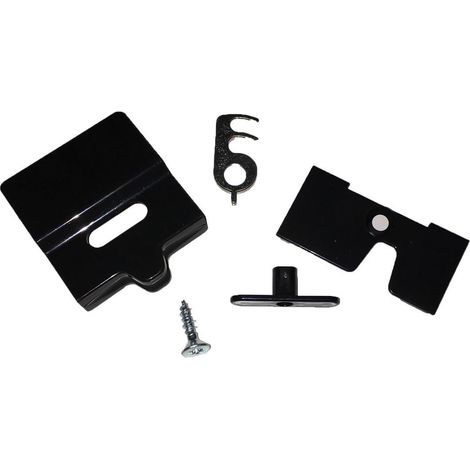 Blocco porta frigo completo nero RAL7021