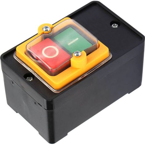 Pulsante On/Off impermeabile da 10 A AC 220 V/380 V – Tipo ON/OFF – Installazione semplice con morsetti a vite – Compatibile con circuiti CA 50/60 Hz (1/4)