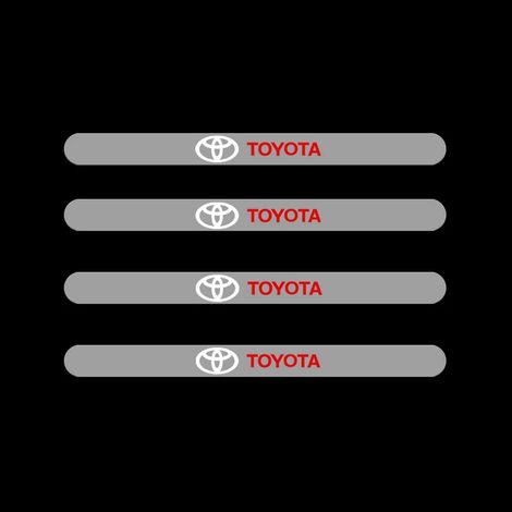 (Poignées de porte, lot de 4) Autocollants transparents pour l'intérieur de voiture : film protecteur pour poignées de porte, compatible avec Toyota Corolla, Camry, Rav4, Yaris, Hilux et Prius. (1/4)