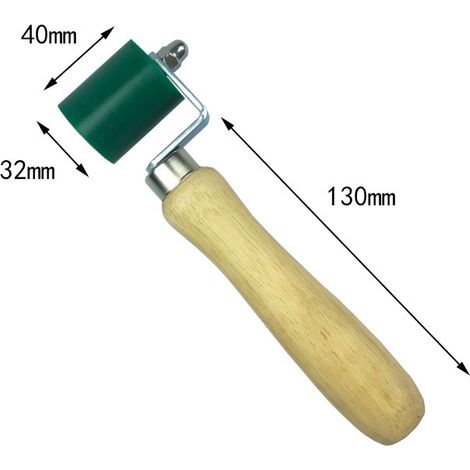 Rouleau de pression portatif en silicone, membrane étanche en PVC, rouleau de pression en téflon, accessoires de soudage en laiton et plastique, manche en bois (rouleau de pression en silicone vert de (1/5)