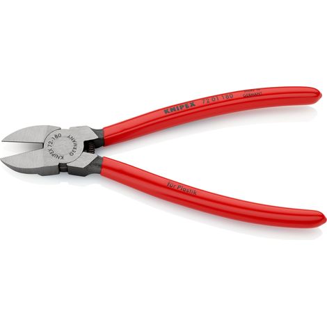 KNIPEX 72 01 180 Seitenschneider für Kunststoff mit Kunststoff überzogen 180 mm