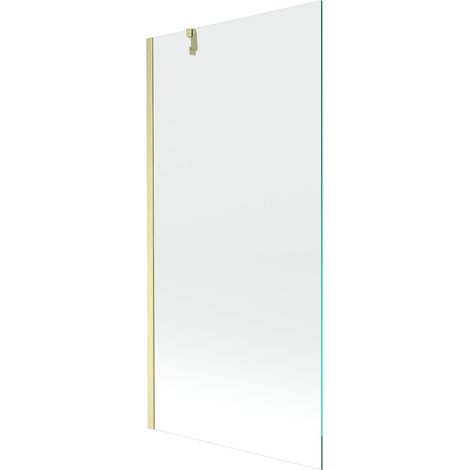 Mexen Next mampara de baño 1 hoja 90 x 150 cm, transparente, dorado cepillado - 895-090-000-00-00-55 (1/5)