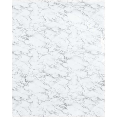 Autocollant auto-adhésif pour meuble blanc marbré 90x500 cm PVC