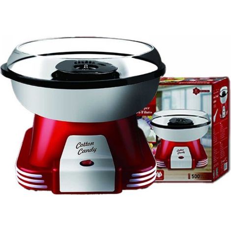 Macchina per Zucchero Filato 500W Cotton Candy Fatto in Casa Compatibile con Zucchero Semolato e Caramelle Dure Facile da Pulire