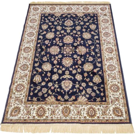 Tappeto per salotto tipo persiano blu Rubine