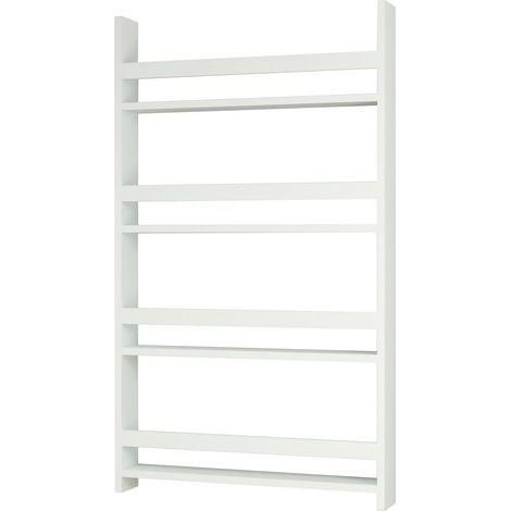 Étagère murale à 4 niveaux 120 x 74 x 10 cm blanc (1/3)