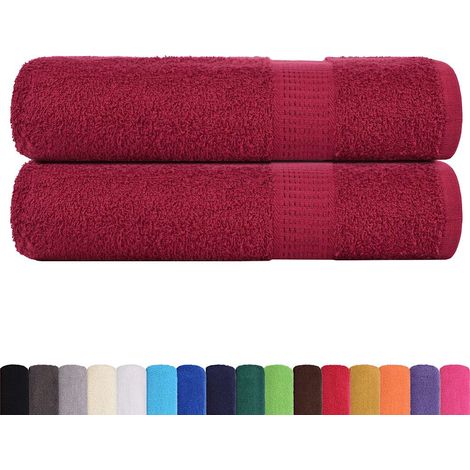 Essuie-mains FROGN 2 pcs bordeaux 50x100 cm 360 g/m² (1/5)