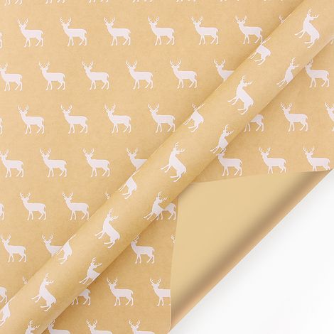 Papier kraft (43 cm x 15 m), papier cadeau, à faire soi-même
