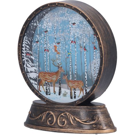 Lampe de Noël LED Tableau Lumineux Décoratif pour Fête, Scène de Renne, Idée Cadeau (1/5)