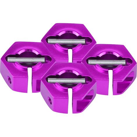 Adaptateur de moyeu hexagonal 12mm pour voitures RC 1/10, compatible HSP et Sakura (7mm, violet) (1/4)