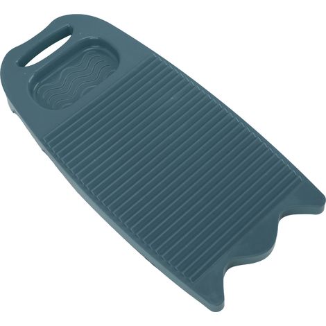 Planche à laver en plastique avec porte-savon, bleue. (1/5)