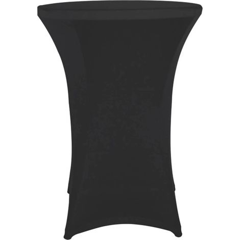 [NEUWERTIG] B-Ware Perel Stehtischüberzug Husse Stehtisch Schwarz Stretchstoff 800mm Fp201