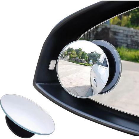 2 pcs Angle Mort Voiture Ronde, RéTroviseurs ExtéRieur D'Angle Mort Ronde,Hd Grand Angle Avec Auto-AdhéSif RéTroviseurs Aveugle Miroir,D'Angle RéGlable Blind Spot Mirror,Pour Toutes Les Voitures (1/5)
