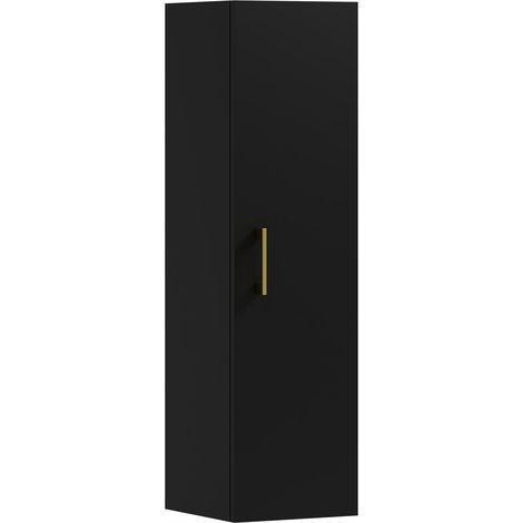Colonne de salle de bain murale noire Luna 110 (W7) (1/3)