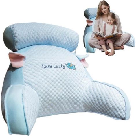 Oreiller de Lecture pour lit Adulte - Oreillers de Dos au Design Mignon 2 en 1 Coussin de canapé Multifonctionnel pour Jouer à (1/4)