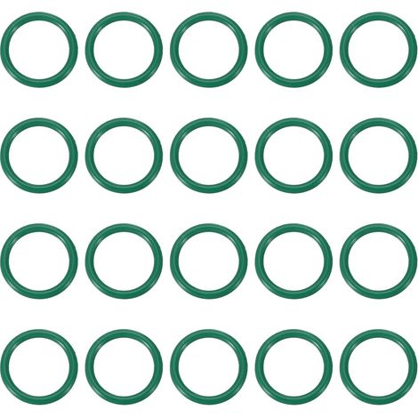 Joint Torique en Caoutchouc Fluoré 10.5x13.5x1.5mm(ID x OD x Largeur), 20PCS Joint d'Étanchéité Bocaux Remplacement pour Réparation Plomberie Valve Tuyaux Robinet Voiture Gaz, Vert (1/5)