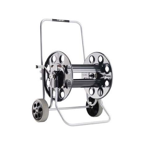 Claber Carro Portamangueras Metal Profy 8895 - Estructura Metálica, Conectores 1/2"-5/8"-3/4", Capacidad 165 m