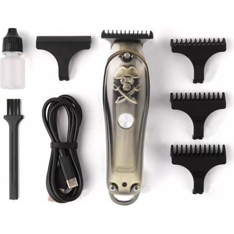 TRADE SHOP - Taglia Capelli Ricaricabile Rasoio Elettrico Regola Barba 3 Pettini Usb Q-tf52 - (1/5)