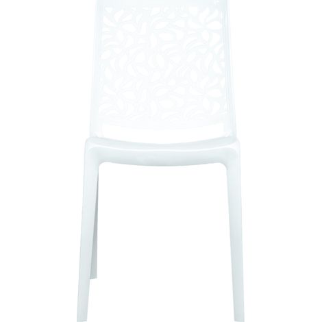 Ensemble de 4 chaises en résine monobloc "London Stone" par Flow Blanc (1/4)