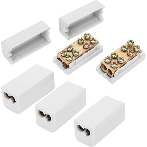 5 Pièces Connecteur de Jonction en Cuivre pour Plafonnier, Boîtier de Dérivation ZK-1316, Jonctions Électriques Parallèles (1/5)