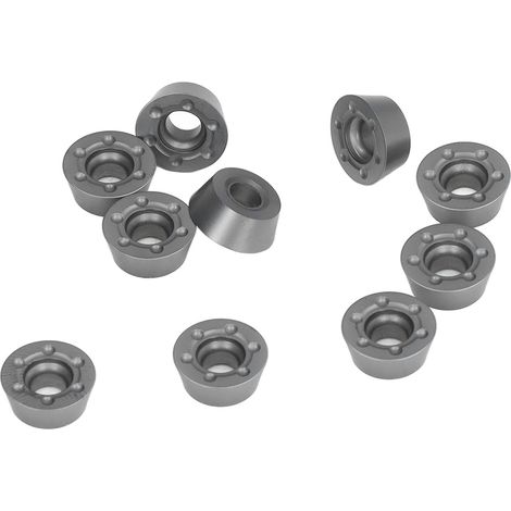 10 plaquettes de tournage en carbure à revêtement indexable pour fraisage du bois sur tour CNC RDMT1204-MOE (1/5)