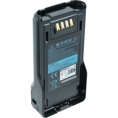EXTENSILO Akku kompatibel mit Kenwood TK-5430, VP5000, VP6230, VP5430, VP6000, VP5230, VP5330 Funkgerät, Walkie Talkie (3400 mAh, 7,4 V, Li-Ion)