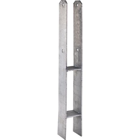 Pfostenträger Pfostenanker H-Anker 71x600x60x5mm feuerverzinkt Pfosten Zaunpfosten (1/5)