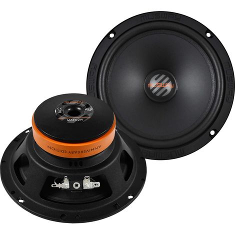 Musway MAE6.2W - haut-parleurs médium-grave, diamètre 165 mm, puissance RMS 100 watts, impédance 3 ohms