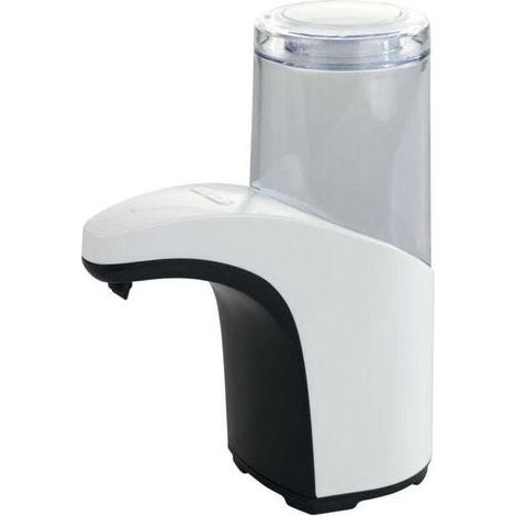 Distributeur savon liquide Butler, distributeur gel hydroalcoolique automatique sans contact infrarouge, Capacité 300ml, Plastique, 8x19,5x15 cm, blanc (1/4)