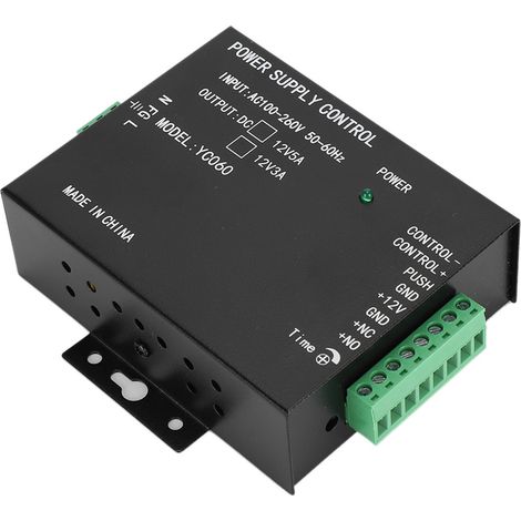 Alimentation 12V 3A pour contrôle d'accès de porte, noir, tension universelle 100-260V (1/5)