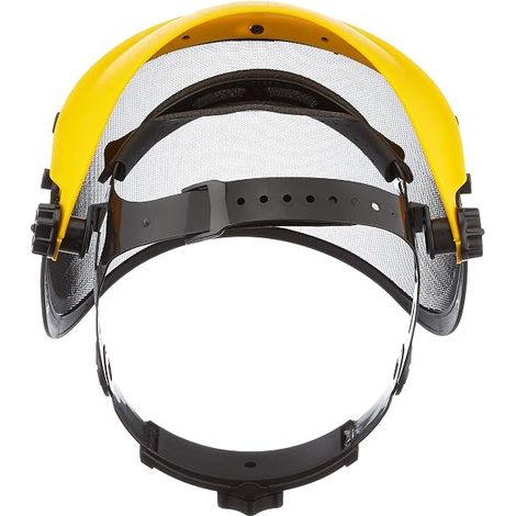 Casque de protection avec visière intégrale en maille, idéal pour les travaux forestiers et l'élagage. (1/5)