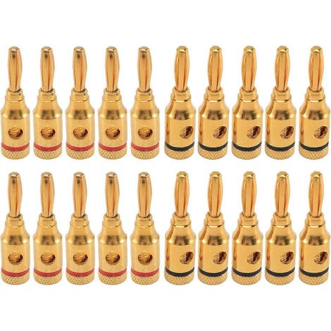 Bananenstecker, offene Schraubverbindungen, 10 Paare (1/5)