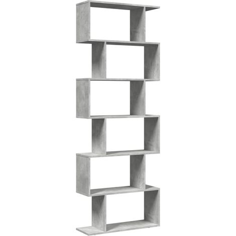 Maison Exclusive - Librería divisora 6 niveles madera gris hormig