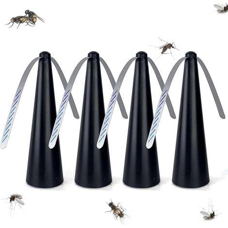 Lot de 4 ventilateurs répulsifs pour extérieur, utilisation à l'extérieur ou à l'intérieur de la table, ventilateurs anti-mouches pour tables pour terrasse pour garder les mouches et les insectes à (1/5)