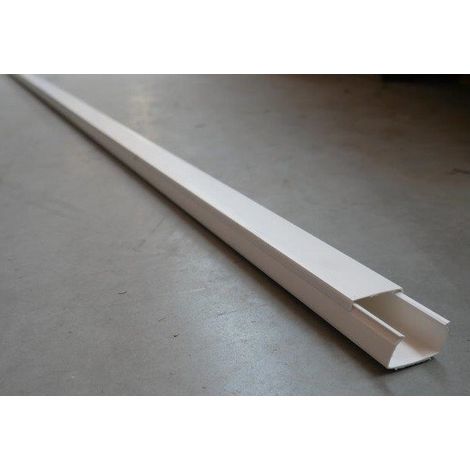 Moulure blanche 25x40mm au mètre – Couvercle avec fixation adhésive – Pour installation rapide dans divers projets (1/3)